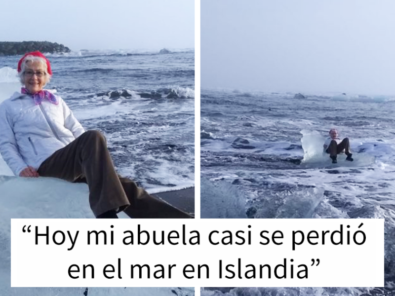 Esta Abuela Se Sube A Un Iceberg Para Hacerse Fotos Y Luego Se Va