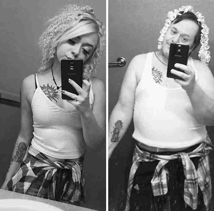 Dad Trolls Daughter By Recreating Her Racy Selfies, Ends Up Getting 2x More Followers Than Her (New Pics)