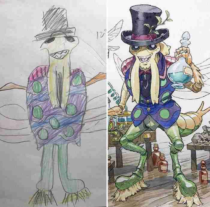 Dad Turns His Sons’ Doodles Into Anime Characters, And The Result Is Amazing (Part III)