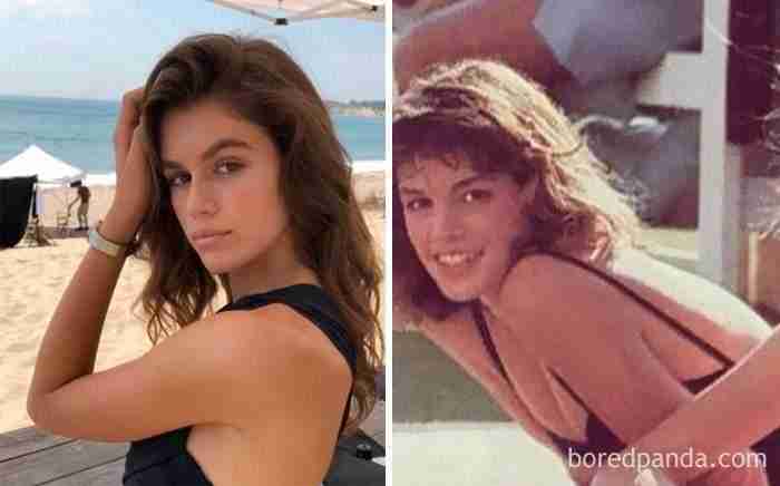 Kaia Gerber y Cindy Crawford a los 16