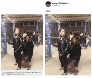 ¿podrías Quitar A La Chica Del Vestido?  Está Haciendo El Tonto