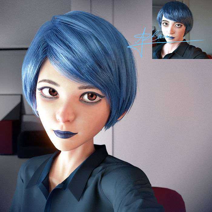 Artist Continues To Transform Strangers Into Pixar-Like Cartoons, And The Result Is Pretty Amazing