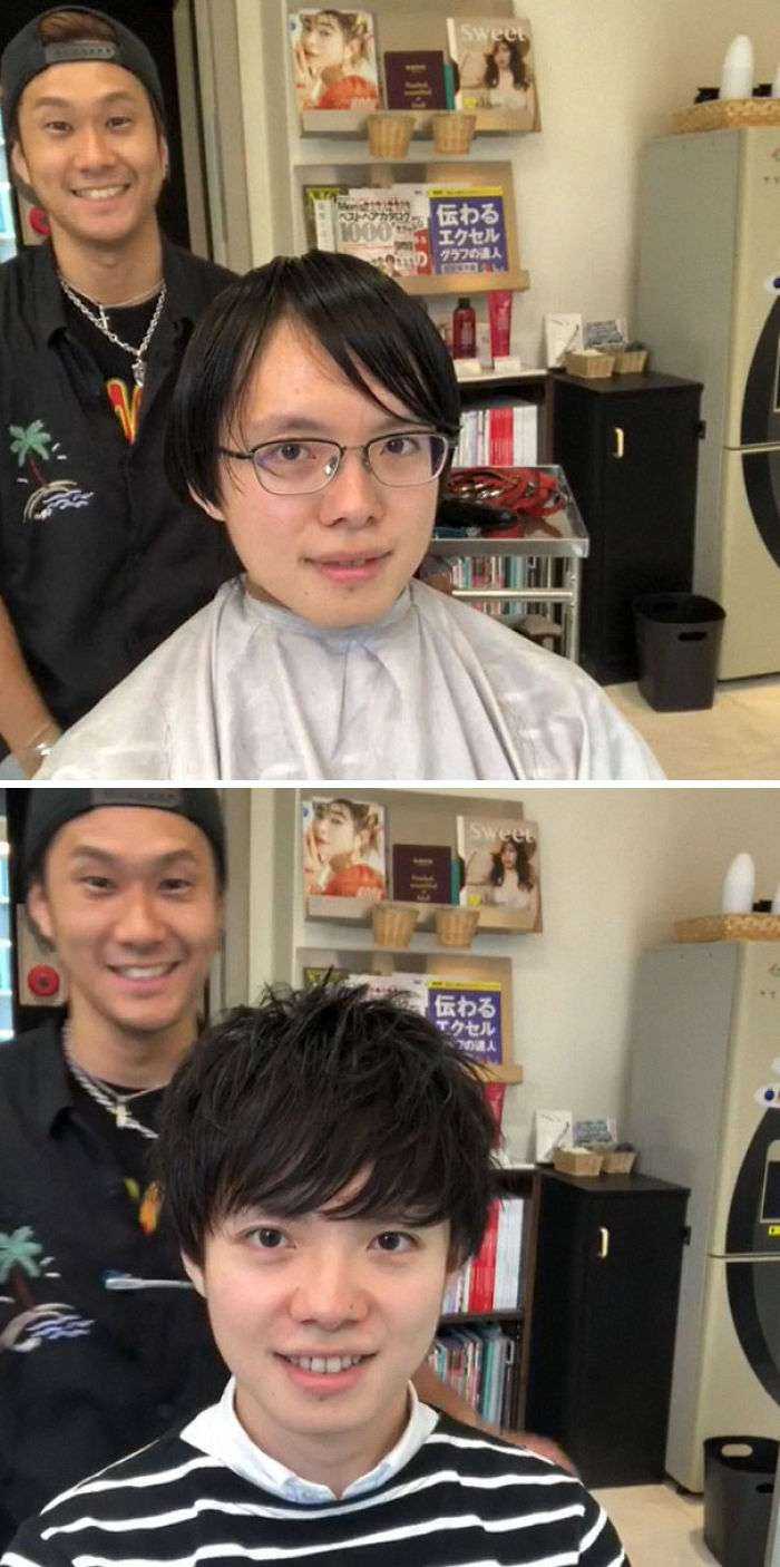 Japanese Barber Shows Just How Much Difference A Good Haircut Can Make