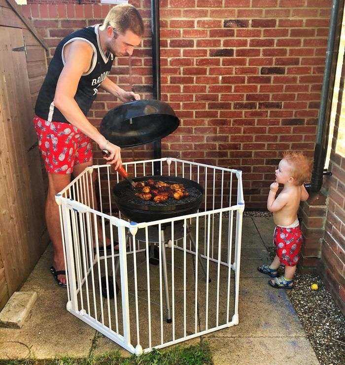 Truco antiniños en la barbacoa