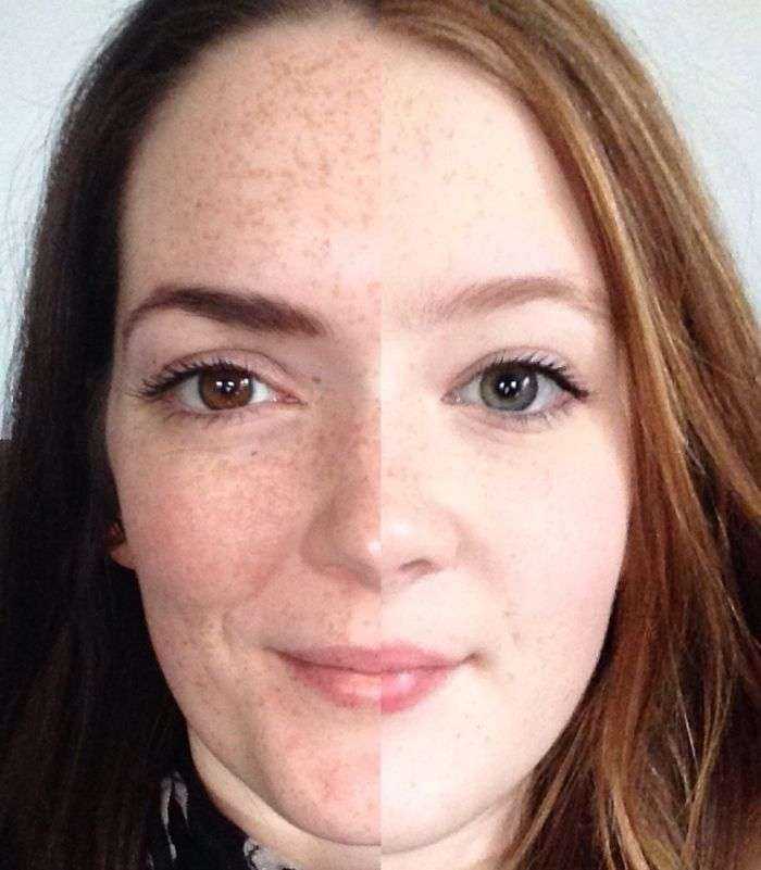 He comparado la mitad de mi cara con la de mi hija, y es increíble