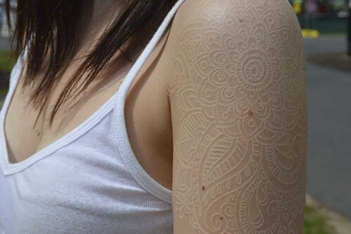 30 White Tattoo Designs That Look Like Magic Runes