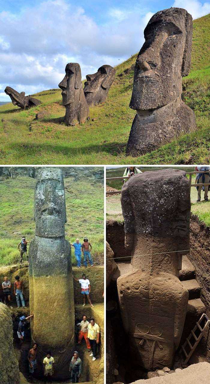 Las cabezas de la Isla de Pascua tienen cuerpos