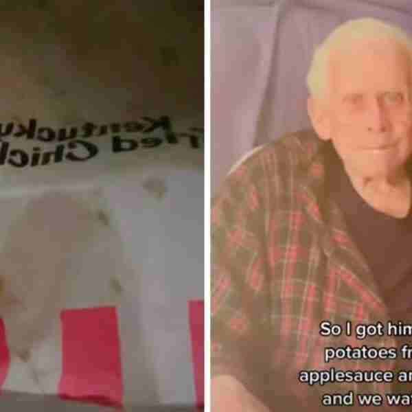 Nieta visitó a su abuelo de 92 años porque se sentía solo y le llevó su comida favorita. Lo consintió