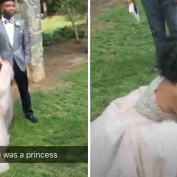 Niña creyó que chica en su graduación era una princesa e interrumpió sesión de fotos para saludarla