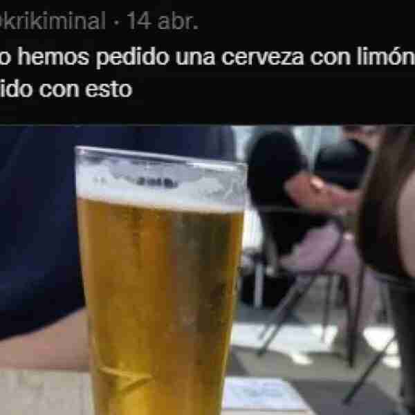 Pide una cerveza con limón en Portugal y la camarera le trae algo… diferente