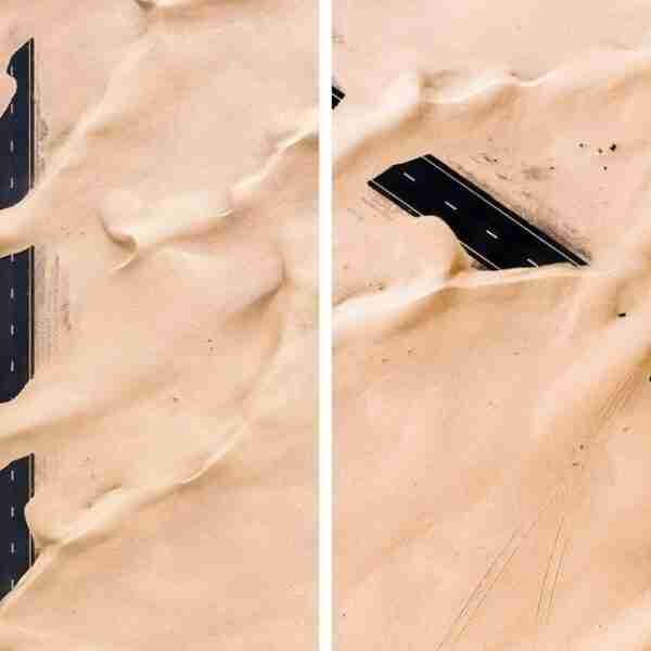 Un fotógrafo se viraliza con las imágenes que ha capturado del desierto devorando Dubai