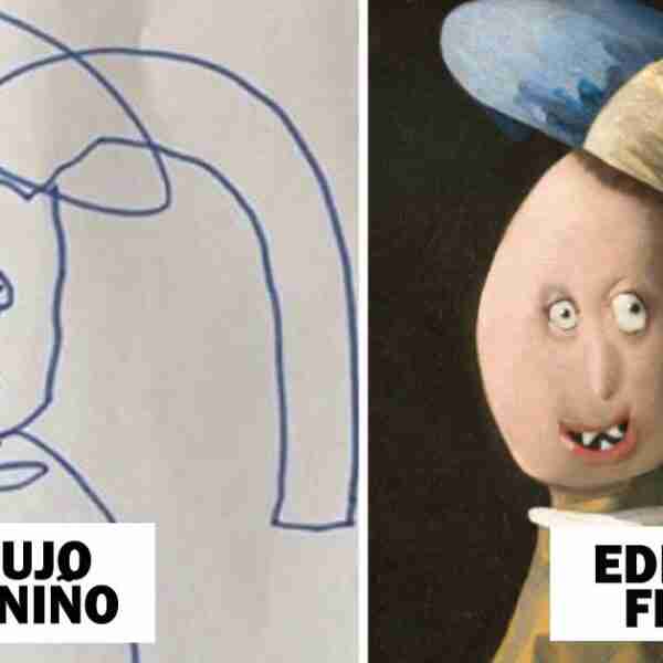 Padre recrea los dibujos de sus hijos con Photoshop y los resultados son todo menos realistas
