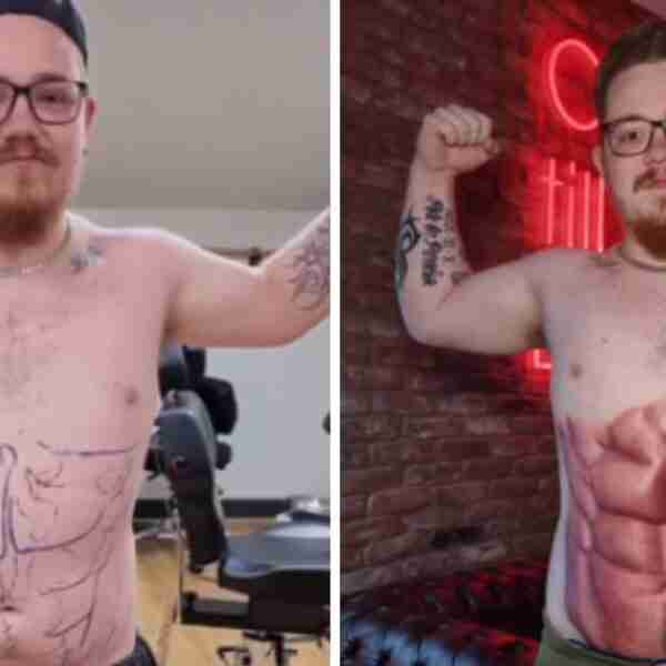 “Six-pack en 2 días”: Hombre se tatuó abdominales marcados al no ver resultados en el gimnasio