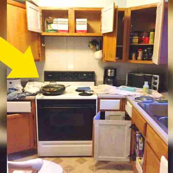 Una mujer se viraliza al transformar radicalmente su cocina con sólo 100€