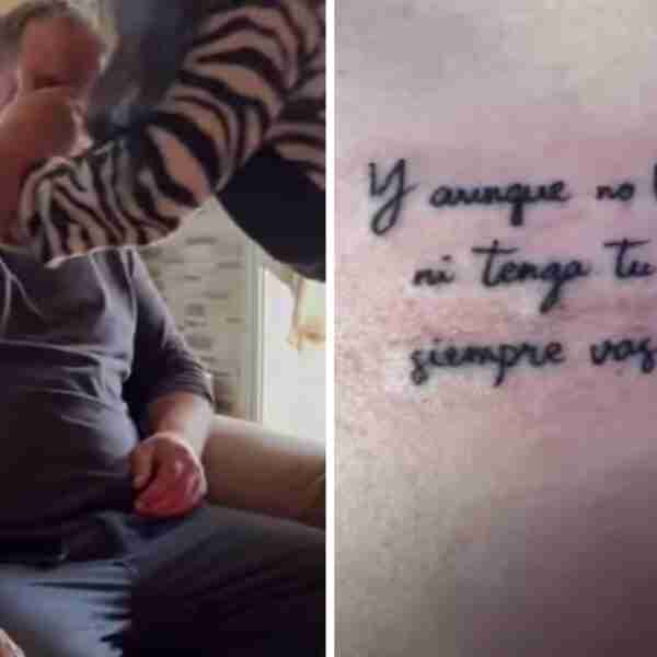 “Siempre vas a ser mi papá”: Hija emocionó a su padrastro con tatuaje en su honor. No paró de llorar