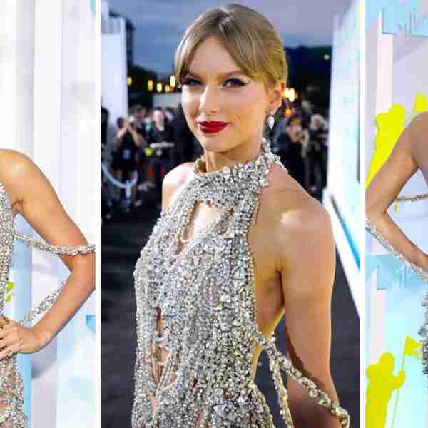 Taylor Swift reapareció en la alfombra de los MTV VMA con revelador vestido de joyas