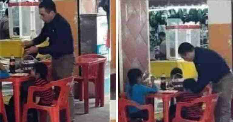Hombre invita a desayunar a niños que no tienen dinero y los trata como hijos