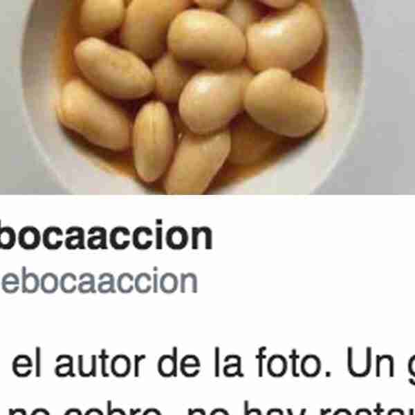 Un cliente se viraliza con el plato de fabada que le ha servido un supuesto restaurante