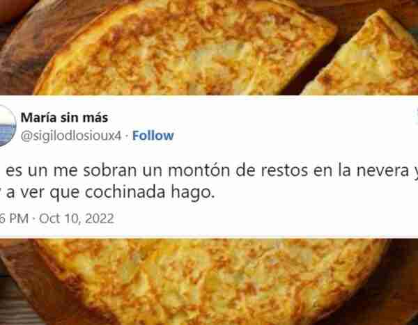 Indignación en Twitter España por la tortilla de patatas que compartió un británico: «monstruosidad»