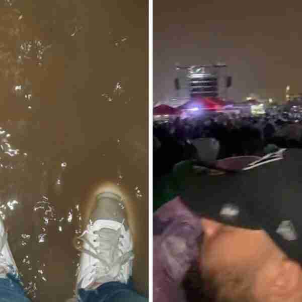 Con frío y el agua hasta los tobillos, fanes disfrutaron de Daddy Yankee en vivo. No paró de llover