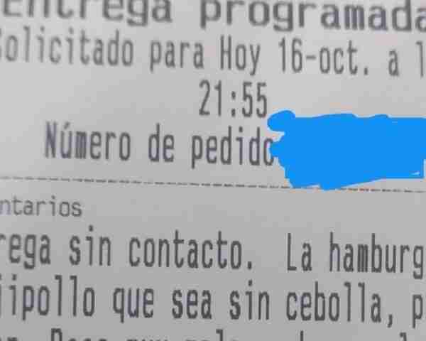 El ataque de sinceridad de un cliente en un pedido que desata las risas en Twitter