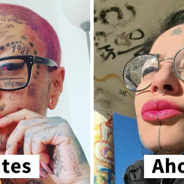 Esta mujer tenía tantos tatuajes que acabó añorando su propio rostro, así que decidió quitárselos