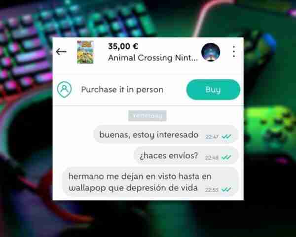 Fue a comprar un juego en Wallapop y recibió una sorprendente respuesta que ya es viral en Twitter