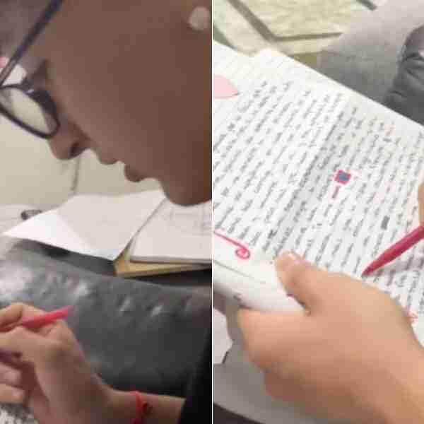 Una adolescente le escribió una carta a su novio y él le corrigió la ortografía
