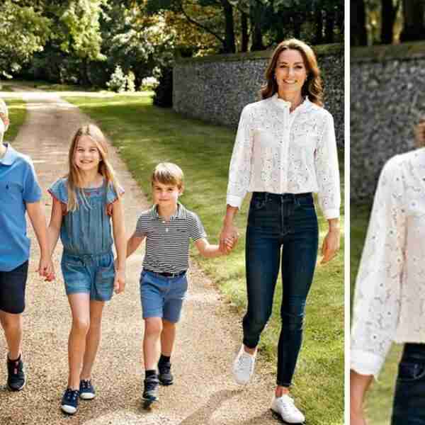 William y Kate publicaron su postal navideña junto a sus hijos. Kate se lució con zapatillas y jeans