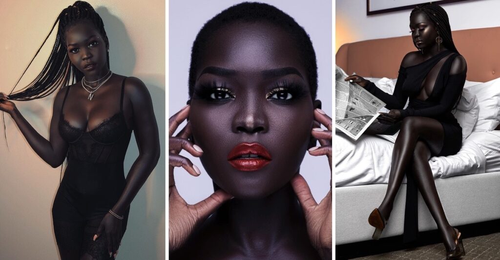 Triumphant Black Model Embraces Her Skin Color, Lovingly Dubbed the «Queen of Darkness»