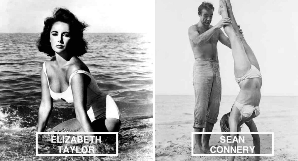 18 vintage beach photos of celebrities, including the timeless beauty and elegance of Marilyn Monroe